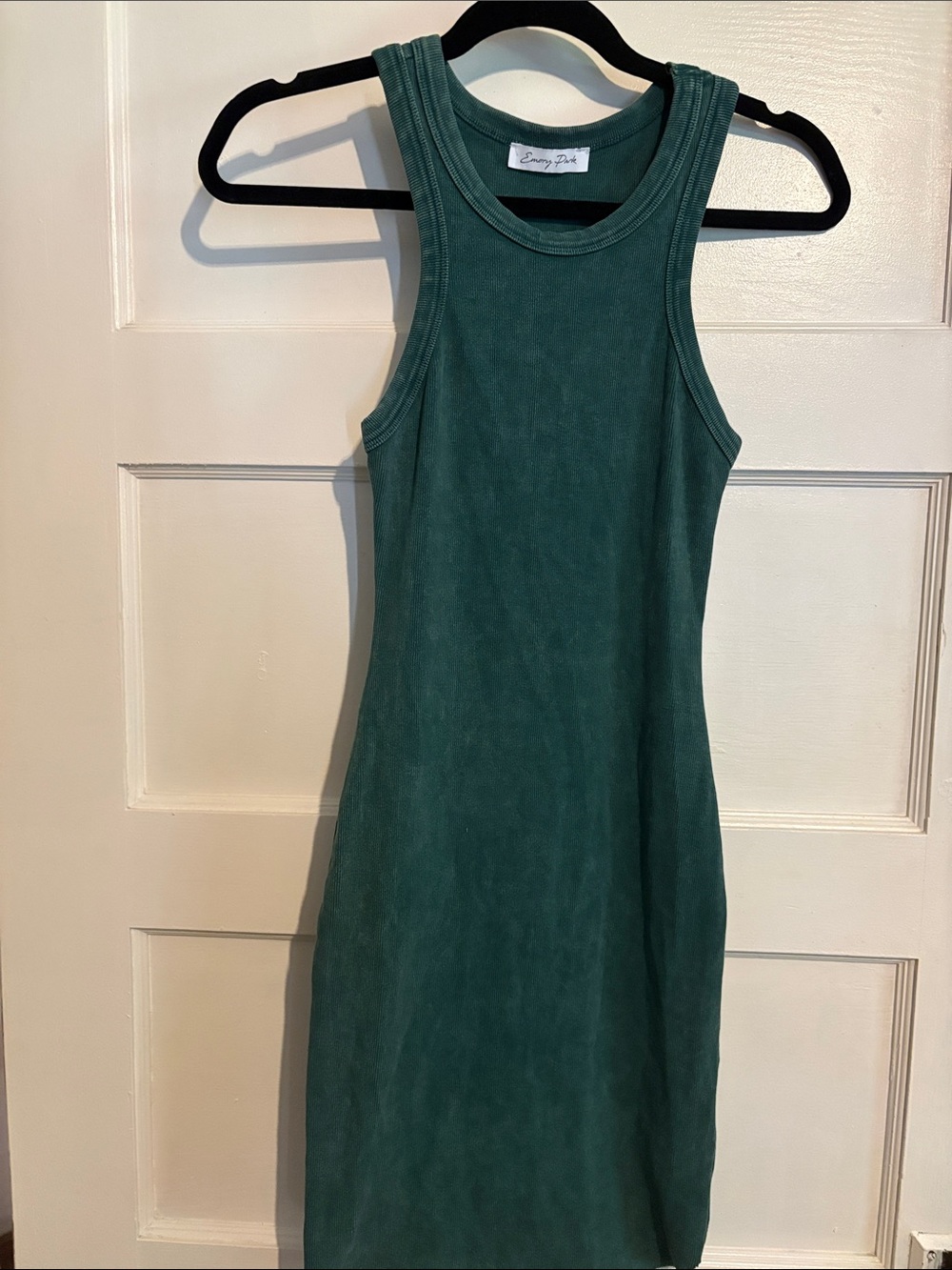 emory park Teal Ribbed Tank Midi Dress